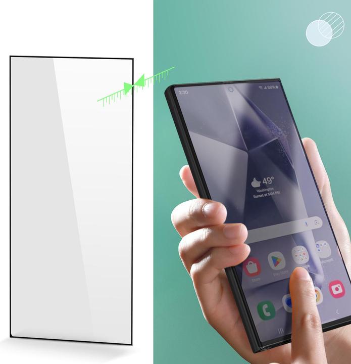 Actual product image Avizar 9H hardness glass display protection film (1 Piece, Samsung Galaxy S24 Ultra)