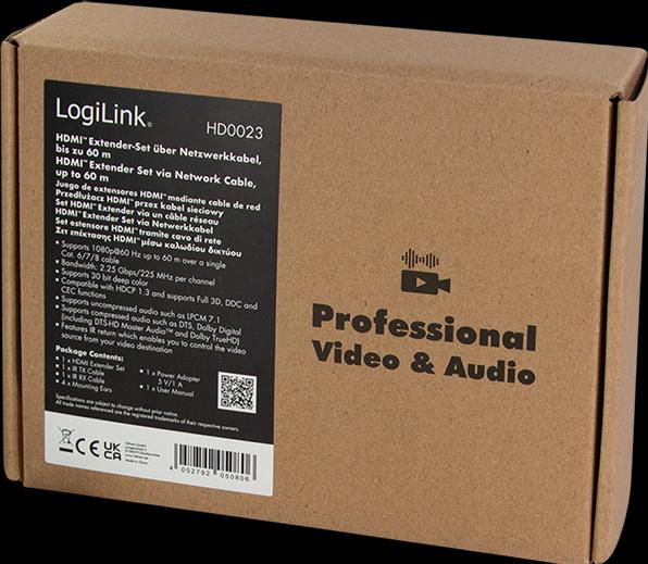 Produktbild LogiLink HDMI Extender über LAN bis 60 Meter (Extender, Splitter)