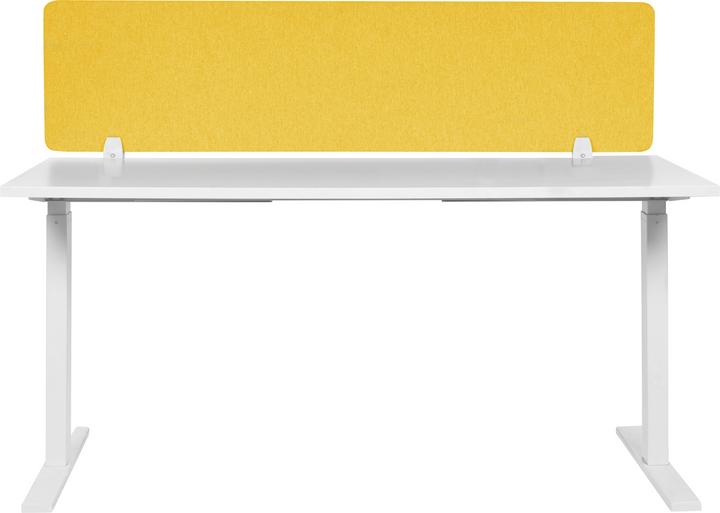 Produktbild Beliani Schreibtischtrennwand senfgelb 130 x 40 cm WALLY