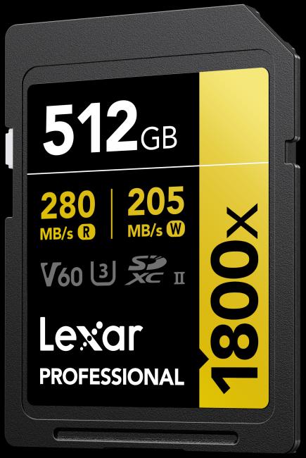 Produktbild Lexar Professional (512 GB, SDXC, U3, UHS-II)