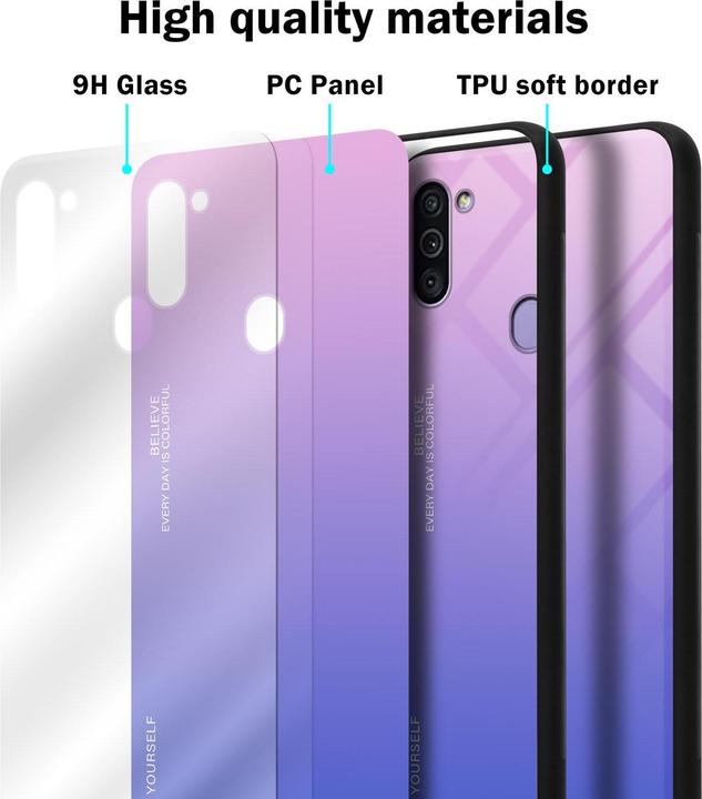 Produktbild Cadorabo TPU 2 Farben Glas Cover (Samsung Galaxy M11, Samsung Galaxy A11)