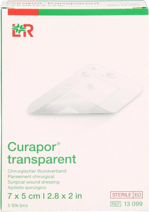 Produktbild Curapor Wundverband 7x5cm transparent (5 x)
