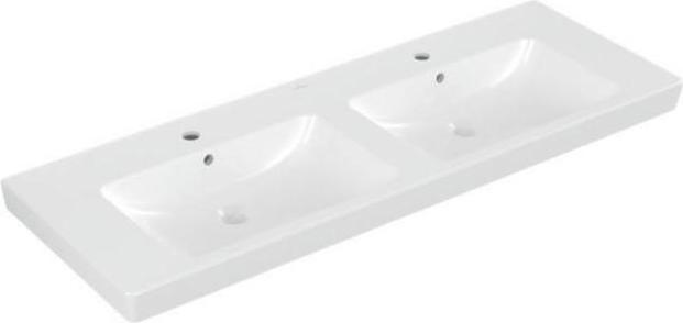 Villeroy & Boch Mobile V&B doppio lavabo SUBWAY 2.0 1300x470mm, con ÜL bianco (470 mm, 1300 mm)