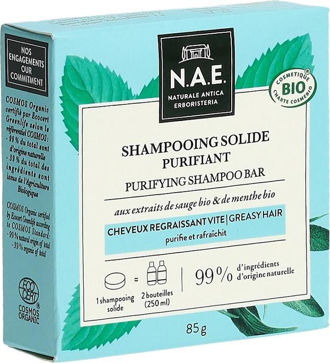 Actual product image N.A.E. Naturale Antica Erboristeria Repairing Shampoo Bar, COSMOS Organic Certified & Vegan Formula (Solid shampoo)