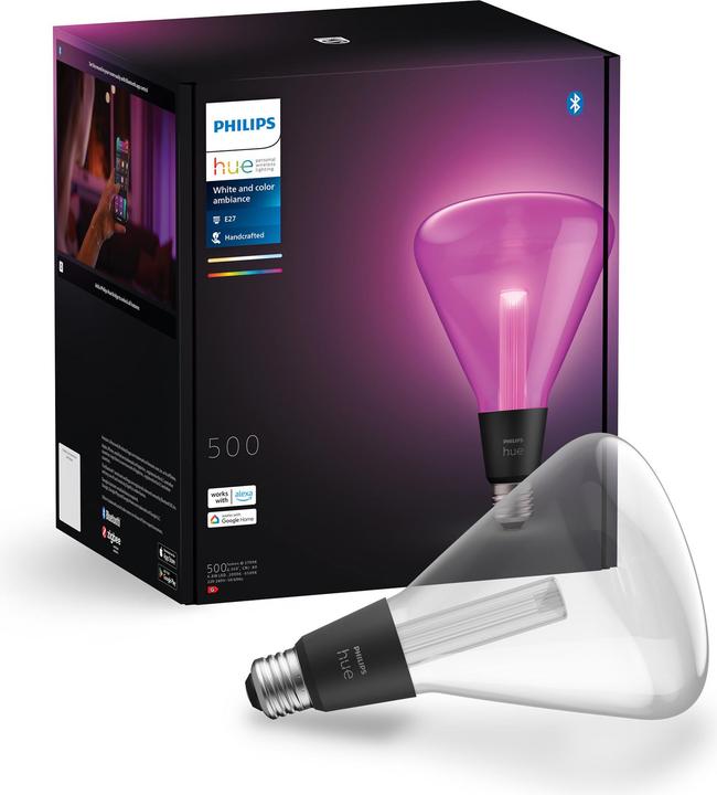 Image du produit Philips Hue White & Color Ambiance Lightguide Triangle (E27, 6.80 W, 500 lm, 1 x, G)