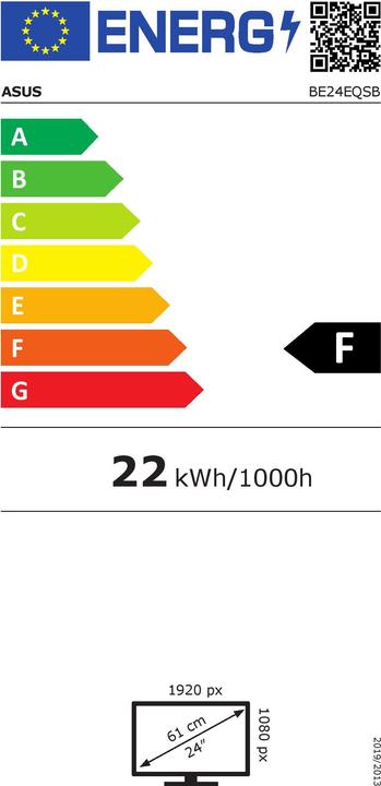 Energy Label ASUS BE24EQSB (1920 x 1080 pixels, 23.80")