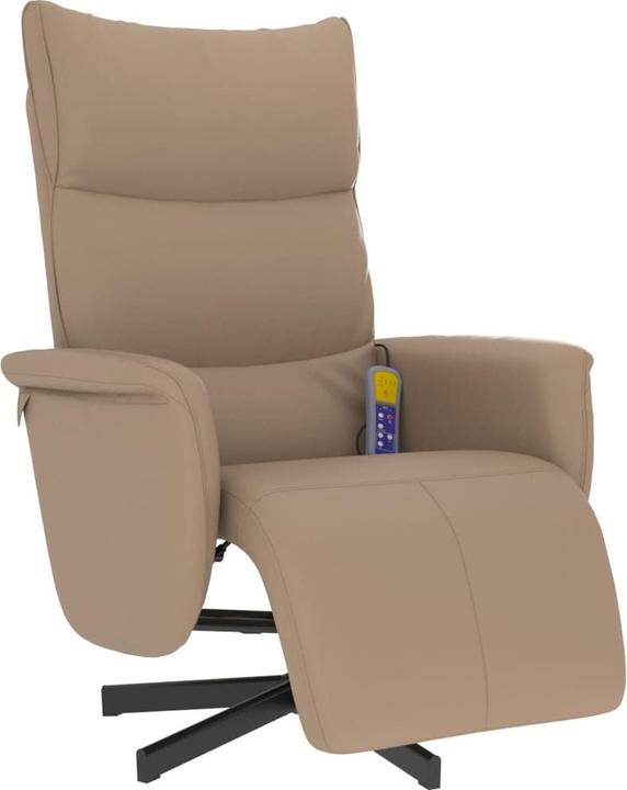 VidaXL Massagesessel mit Fussteil Cappuccino-Braun