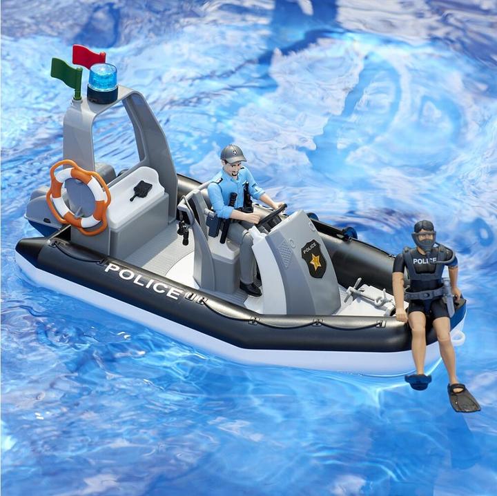 Produktbild Bruder bworld Polizei Schlauchboot mit Polizist