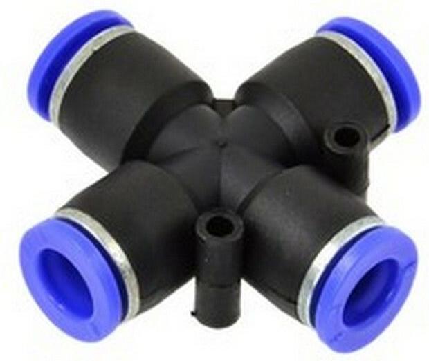 Actual product image GEKO Automatic hose coupling PU/PE, cross 6 mm