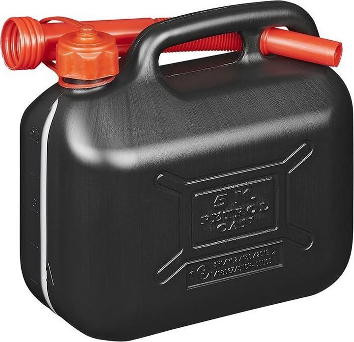 ProPlus Tanica di benzina 5L plastica nera omologata ONU