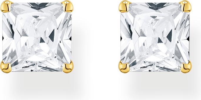 Produktbild Thomas Sabo Ohrstecker weisser Stein gold (925er Silber, 750 Gelbgold Vergoldung)