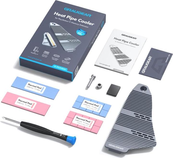 Image du produit Graugear Dissipateur thermique SSD M.2NVMe 2230,2242,2260,2280 pour PS5