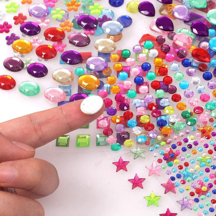 Immagine prodotto I Am Creative 3D Sticker im Edelstein Look Selbstklebende Perlen