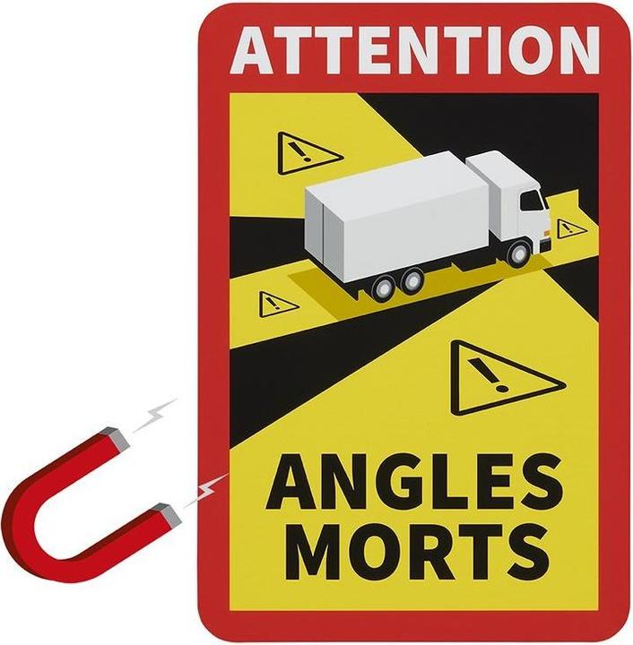 ProPlus Magnetaufkleber "Attention Angles Morts!" LKW
