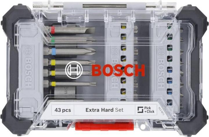Productafbeelding Bosch Professional Bit Set Extra Hard (PH1 / PH2 / PH3 / PZ1 / PZ2 / PZ3 / HEX3 / HEX4 / HEX5 / HEX6 / T10 / T15 / T20 / T25 / T27 / T30 / T40 / SL3 / SL4 / SL5 / SL6 / TH10 / TH15 / TH20 / TH25 / TH27 / TH30 / TH40)