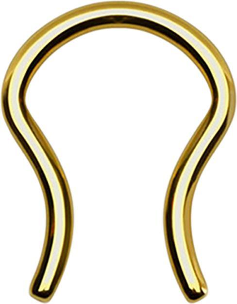 Produktbild Star Piercing Septum Ring vergoldet mit Titanium Beschichtung (ohne Messing, Chirurgenstahl 316L)