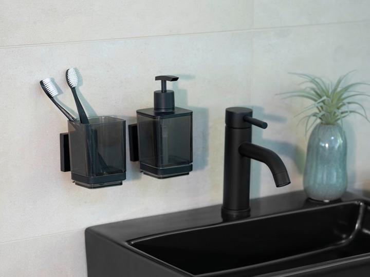 Productafbeelding Wenko Vacuum-Loc® zeepdispenser Mod. Quadro Zwart Bevestiging zonder boren