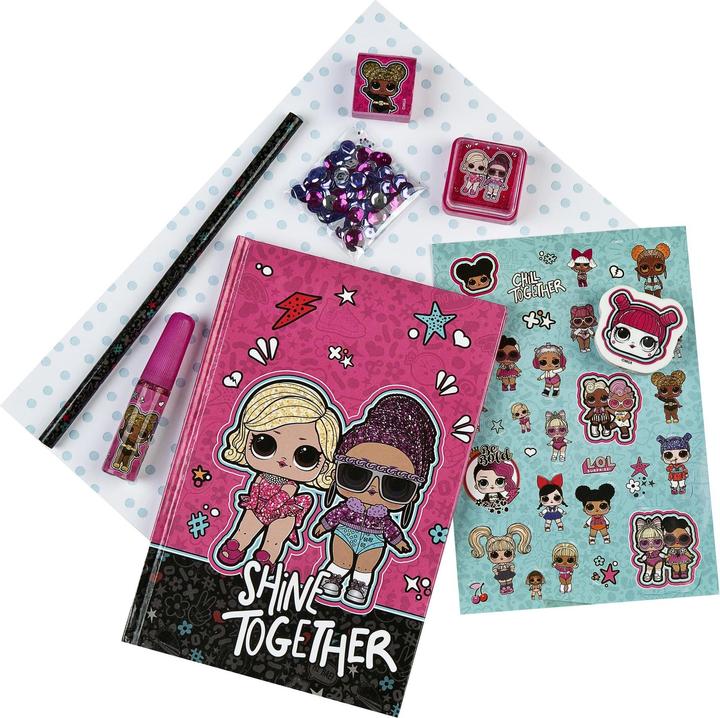 Produktbild Undercover Notizbuch LOL Surprise 11.8 x 17.7 cm, Blanko, Rosa/Schwarz (11.8 x 17.7 cm, Blanko, Harter Einband)