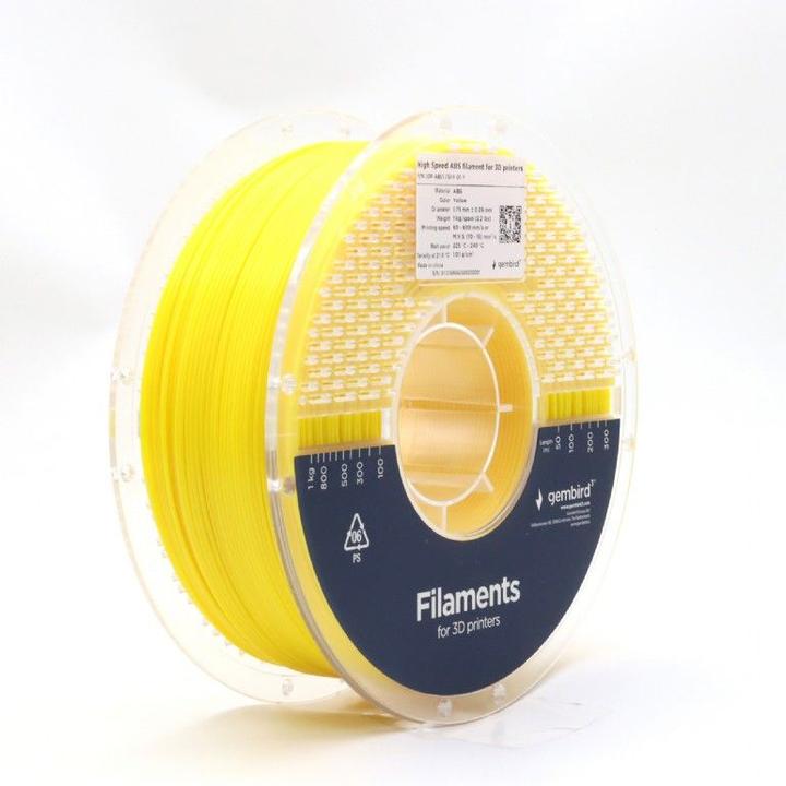 Produktbild Gembird 3DP-ABS1.75HY-01-Y (ABS, 1.75 mm, 1000 g, Gelb)