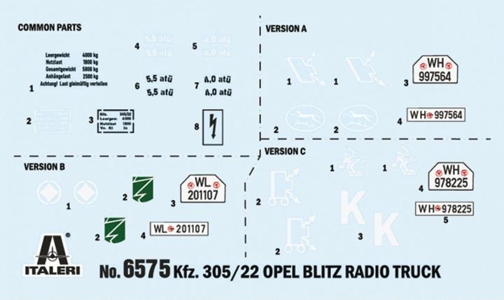 Immagine prodotto Italeri Modello in plastica Opel Blitz Radio Truck