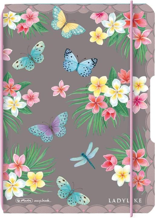 Herlitz Quaderno Ladylike Butterflies A6, 40 fogli, punteggiato (A6, Punteggiato, Copertina morbida)