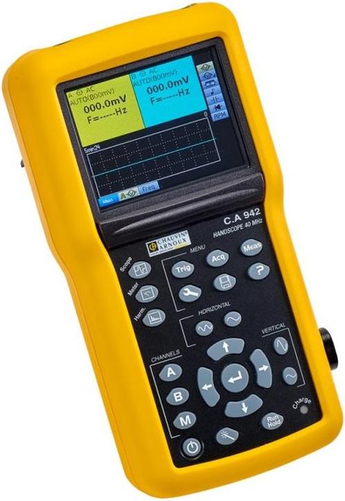 Produktbild Chauvin Arnoux C.A 942 Hand-Oszilloskop (Scope-Meter) 40MHz 2-Kanal 2 GSa/s 2.5 kpts 8 Bit Handgerä (CAT III 600V)