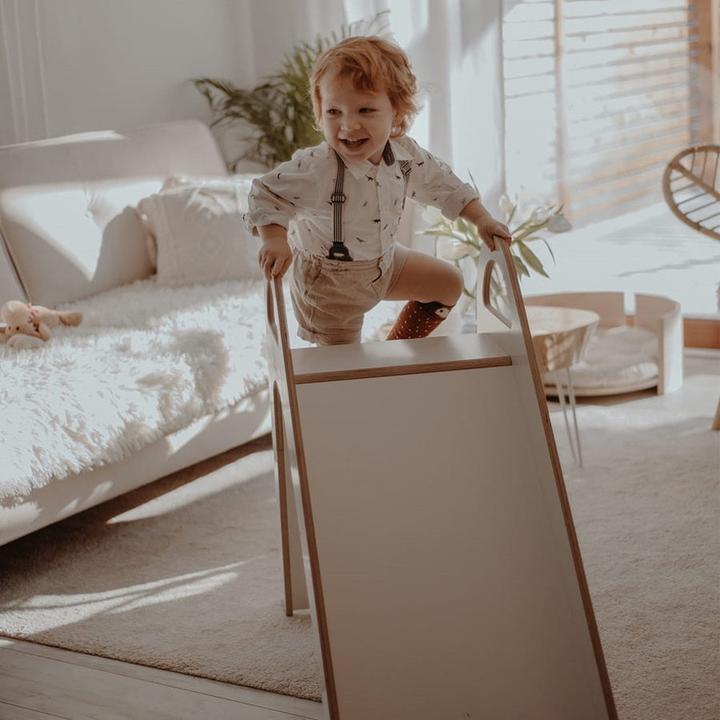 Actual product image Activity Board Waldorf Wooden Children's Slide - Scandi White