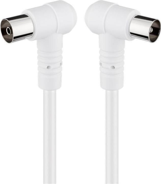 Produktbild Goobay Gewinkeltes Antennenkabel 80 dB, 2x geschirmt (80 dB, Antennenkabel)