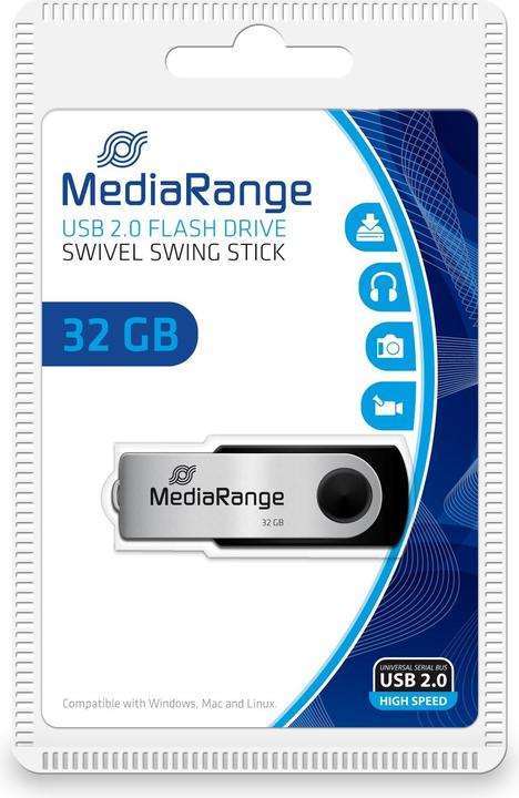 Actual product image MediaRange Memory stick MR911 (32 GB, USB-A, USB 2.0)