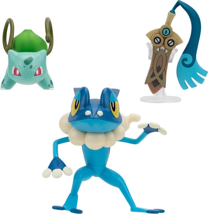 Produktbild Jazwares Pokémon Battle Figure Set Figuren 3er-Pack Honedge, Bulbasaur #4, Amphizel 5 cm