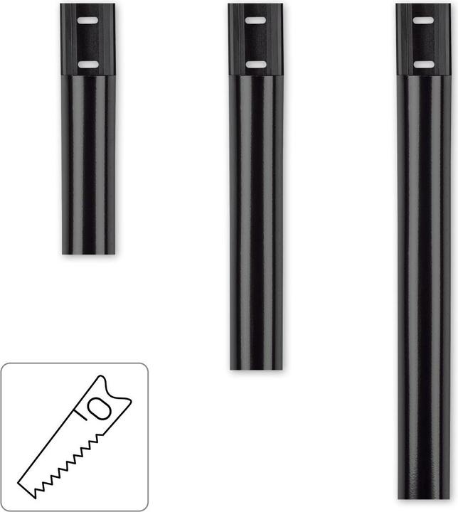 Actual product image Hama Aluminium cable duct, half-round, 110 x 3.3 x 1.8 cm, black (Duct, 110 cm)