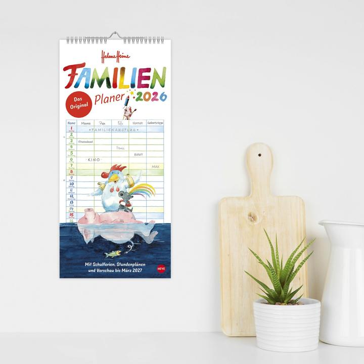 Actual product image Heye Familienplaner (21 x 45 cm, Hardcover, German)