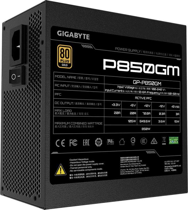 Actual product image Gigabyte GP-P750GM PSU (750 W)