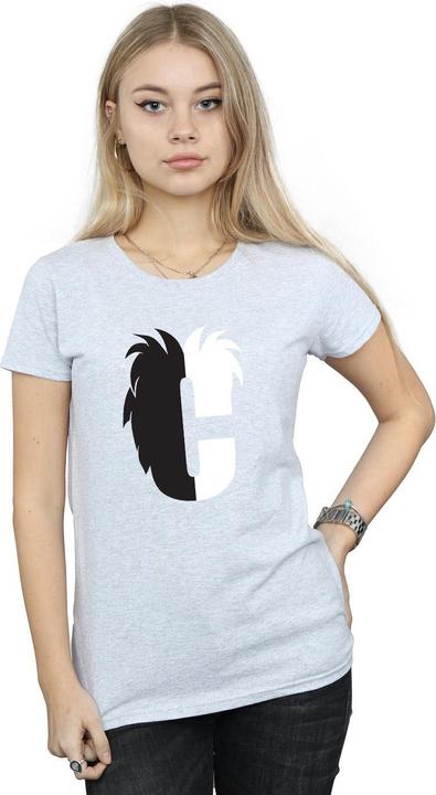 Actual product image Disney Womens/Ladies Alphabet C Is For Cruella De Vil Cotton T-Shirt (XXL)