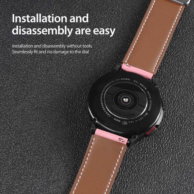 Immagine prodotto Dux Ducis Cinturino in vera pelle della serie YA (20 mm, Vera pelle, Larghezza dello spigot 20 mm, Galaxy Watch6, Galaxy Watch3 (41mm), Ingranaggio S2 Classic)