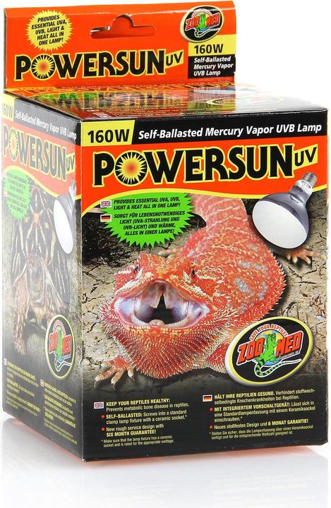 Actual product image Zoo Med PowerSun UV lamp 160W (UVA, UVB)