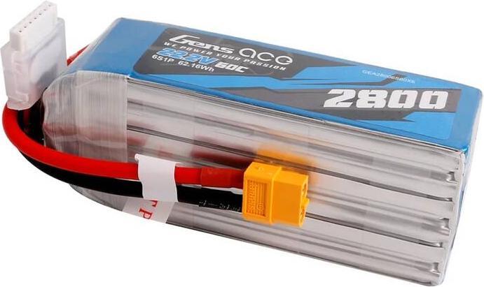 Image du produit Gens Ace Lipo 2800mAh 22.2V 60C 6S1P battery with XT60 connector (22.20 V, 2800 mAh)
