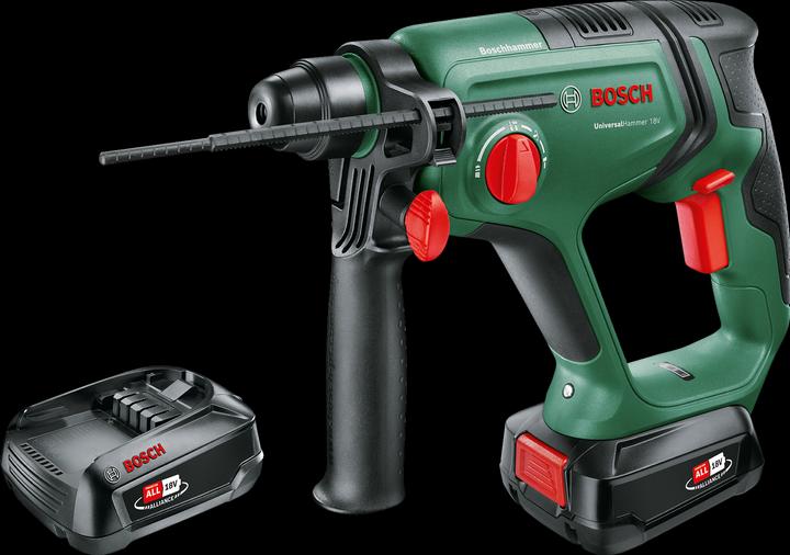 Akku-Bohrhammer 06039D6003, Ladegerät AL 18V-20, Tragekoffer, Tiefenanschlag, 2 Akkupacks PBA 18V 2.5 Ah W-B