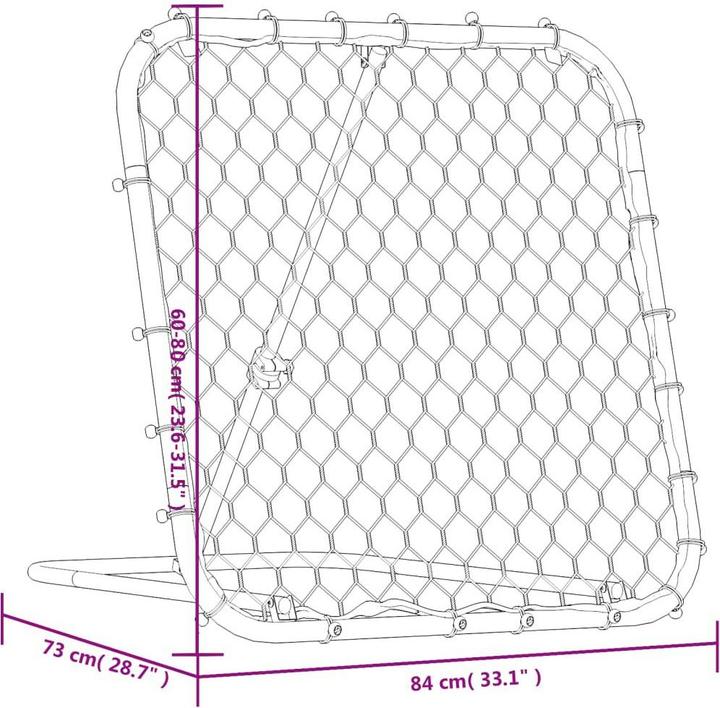 Actual product image VidaXL Adjustable football rebounder