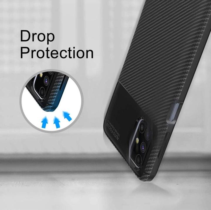 Actual product image Screenguard Samsung Galaxy M51 Cover Carbon Design TPU Case (Samsung Galaxy M51)