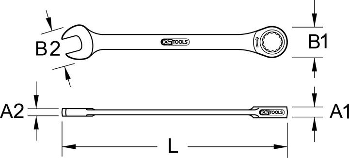 Image du produit KS Tools Clés mixtes DUO GEARplus (17 mm)