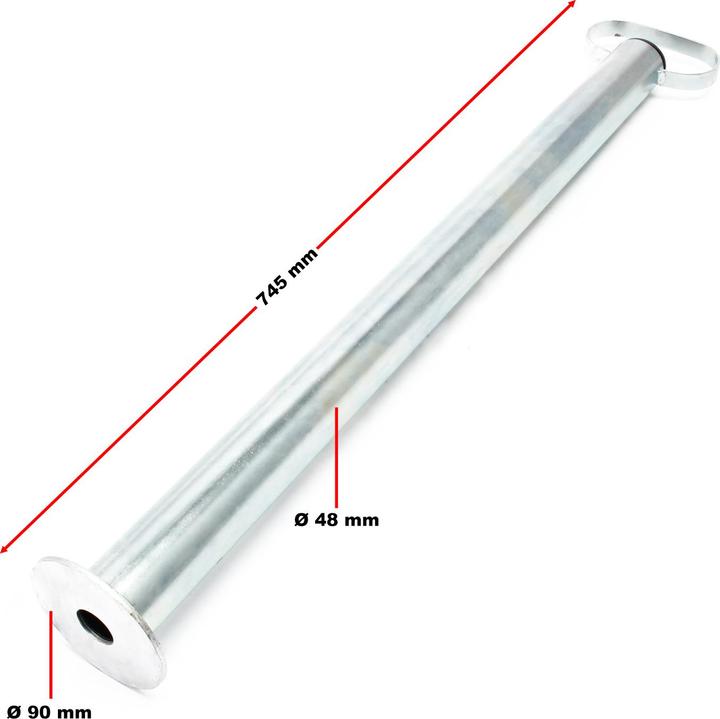 Actual product image Wiltec Trailer Prop Stand Ø 48 mm Made of Galvanised Steel with Sturdy Handle