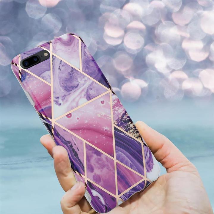Produktbild Cadorabo IMD TPU Bunter Marmor Cover (Apple iPhone 7 Plus, Apple iPhone 7s Plus, Apple iPhone 8 Plus)