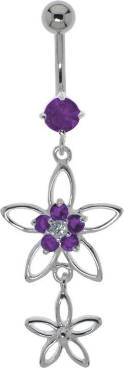 Bijouteria Bauchpiercing (Zirkonia, Chirurgenstahl 316L, Silber 925)