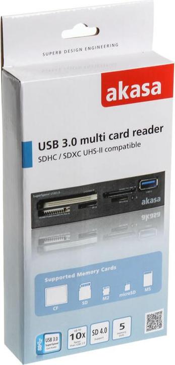 Immagine prodotto Akasa Lettore di schede 8,9 cm (3,5" ) (multiformato) (USB 3.0)