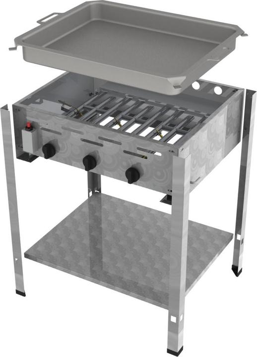 Produktbild ChattenGlut Gasbräter 3-flammig mit Pfanne (13.50 kW)