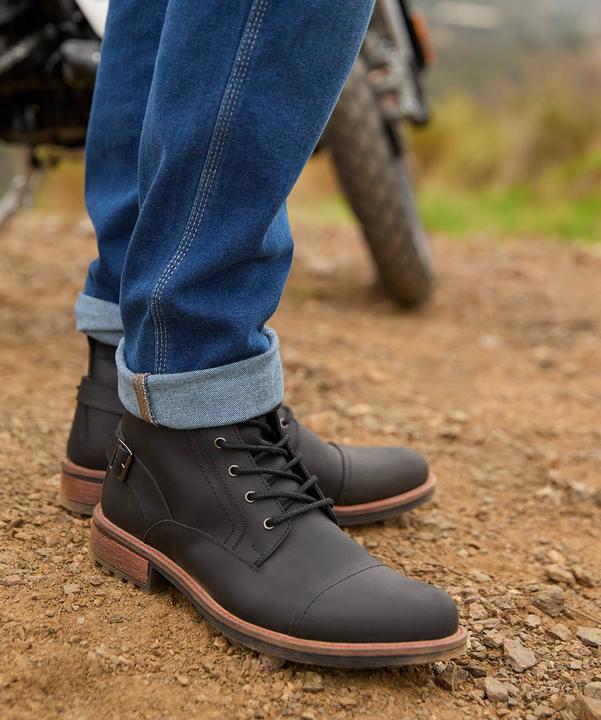 Actual product image Joe Browns Cleated Sole Buckle and Zip Leather Army Boots (46)