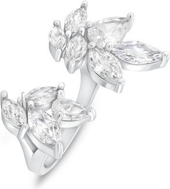 Brilio Silver - RI111W Sparkling Open Silver Ring - Circuit: 55 mm (55)