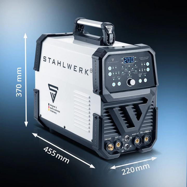 Produktbild Stahlwerk 4-in-1 Kombi-Schweissgerät AC/DC WIG 200 Puls D CUT Vollausstattung