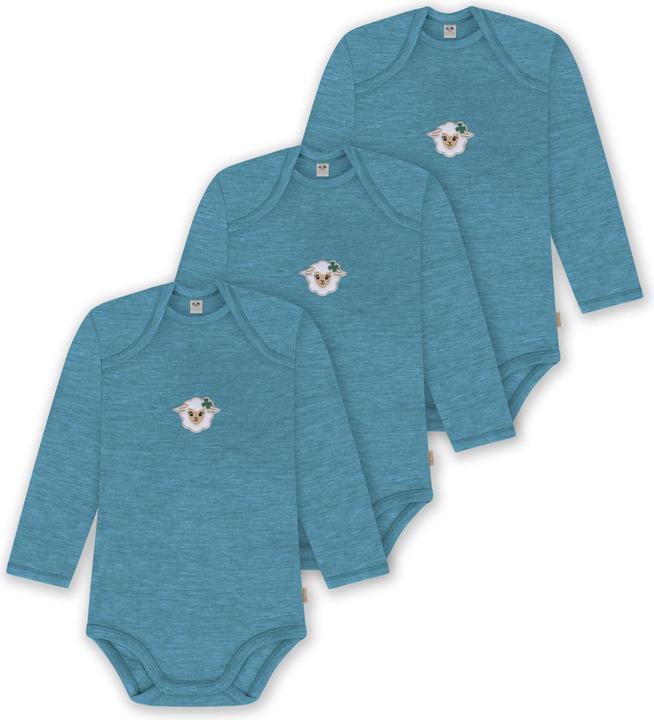 Normani 3er Pack Baby Merino Body Langarm „Auckland" - 9379